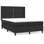 Box spring bed with black synthetic leather mattress 140x200cm by vidaXL, Beds and slatted bases - Ref: Foro24-3132441, Price...