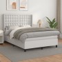 Boxspringbett mit weißer Kunstledermatratze 140x200cm von vidaXL, Betten und Lattenroste - Ref: Foro24-3132502, Preis: 529,98...