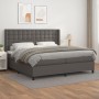 Boxspringbett mit grauer Kunstledermatratze 200x200 cm von vidaXL, Betten und Lattenroste - Ref: Foro24-3132523, Preis: 671,9...