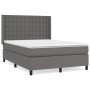 Boxspringbett mit grauer Kunstledermatratze 140x200 cm von vidaXL, Betten und Lattenroste - Ref: Foro24-3132505, Preis: 558,4...