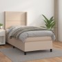 Box spring bed with cappuccino synthetic leather mattress 100x200cm by vidaXL, Beds and slatted bases - Ref: Foro24-3132428, ...