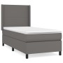 Box spring bed with gray synthetic leather mattress 90x190 cm by vidaXL, Beds and slatted bases - Ref: Foro24-3132355, Price:...