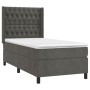 Cama box spring con colchón terciopelo gris oscuro 90x200 cm de vidaXL, Camas y somieres - Ref: Foro24-3132838, Precio: 360,8...