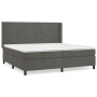 Cama box spring con colchón terciopelo gris oscuro 200x200 cm de vidaXL, Camas y somieres - Ref: Foro24-3132580, Precio: 681,...