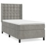 Cama box spring con colchón terciopelo gris claro 80x200 cm de vidaXL, Camas y somieres - Ref: Foro24-3132885, Precio: 320,61...