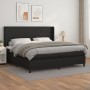 Cama box spring con colchón cuero sintético negro 200x200 cm de vidaXL, Camas y somieres - Ref: Foro24-3132399, Precio: 723,2...