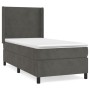 Cama box spring con colchón terciopelo gris oscuro 100x200 cm de vidaXL, Camas y somieres - Ref: Foro24-3132544, Precio: 373,...