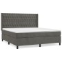 Cama box spring con colchón terciopelo gris oscuro 180x200 cm de vidaXL, Camas y somieres - Ref: Foro24-3132874, Precio: 646,...