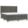 Cama box spring con colchón terciopelo gris oscuro 160x200 cm de vidaXL, Camas y somieres - Ref: Foro24-3132808, Precio: 573,...