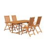 Garten-Essgruppe 5-teilig aus massivem Akazienholz von vidaXL, Gartensets - Ref: Foro24-3079637, Preis: 523,51 €, Rabatt: %