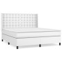 Box spring bed with white synthetic leather mattress 180x200 cm by vidaXL, Beds and slatted bases - Ref: Foro24-3132514, Pric...