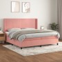 Cama box spring con colchón terciopelo rosa 200x200 cm de vidaXL, Camas y somieres - Ref: Foro24-3132584, Precio: 652,70 €, D...