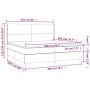 Cama box spring con colchón terciopelo rosa 200x200 cm de vidaXL, Camas y somieres - Ref: Foro24-3132584, Precio: 652,70 €, D...