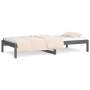 Sofá cama madera maciza de pino gris 80x200 cm de vidaXL, Camas y somieres - Ref: Foro24-820419, Precio: 88,91 €, Descuento: %