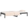 Sofá cama madera maciza de pino gris 80x200 cm de vidaXL, Camas y somieres - Ref: Foro24-820419, Precio: 88,91 €, Descuento: %