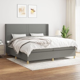 Box spring bed with dark gray fabric mattress 200x200 cm by vidaXL, Beds and slatted bases - Ref: Foro24-3131938, Price: 583,...