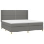 Box spring bed with dark gray fabric mattress 200x200 cm by vidaXL, Beds and slatted bases - Ref: Foro24-3131938, Price: 583,...