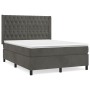 Cama box spring con colchón terciopelo gris oscuro 140x200 cm de vidaXL, Camas y somieres - Ref: Foro24-3132862, Precio: 563,...