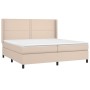 Box spring bed with cappuccino synthetic leather mattress 200x200cm by vidaXL, Beds and slatted bases - Ref: Foro24-3132464, ...