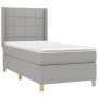 Box spring bed with light gray fabric mattress 90x190 cm by vidaXL, Beds and slatted bases - Ref: Foro24-3131953, Price: 343,...