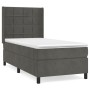 Box spring bed with dark gray velvet mattress 90x190 cm by vidaXL, Beds and slatted bases - Ref: Foro24-3132652, Price: 345,5...