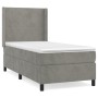 Cama box spring con colchón terciopelo gris claro 80x200 cm de vidaXL, Camas y somieres - Ref: Foro24-3132525, Precio: 316,42...