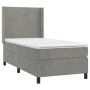 Cama box spring con colchón terciopelo gris claro 80x200 cm de vidaXL, Camas y somieres - Ref: Foro24-3132525, Precio: 316,42...