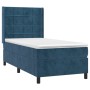 Box spring bed with dark blue velvet mattress 90x200 cm by vidaXL, Beds and slatted bases - Ref: Foro24-3132661, Price: 349,4...