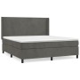 Cama box spring con colchón terciopelo gris oscuro 160x200 cm de vidaXL, Camas y somieres - Ref: Foro24-3132568, Precio: 553,...