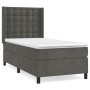 Box spring bed with dark gray velvet mattress 90x190 cm by vidaXL, Beds and slatted bases - Ref: Foro24-3132892, Price: 345,1...