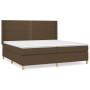 Cama box spring con colchón tela marrón oscuro 200x200 cm de vidaXL, Camas y somieres - Ref: Foro24-3131940, Precio: 664,23 €...