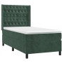 Box spring bed with dark green velvet mattress 100x200 cm by vidaXL, Beds and slatted bases - Ref: Foro24-3132846, Price: 402...