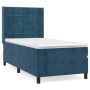 Box spring bed with dark blue velvet mattress 90x190 cm by vidaXL, Beds and slatted bases - Ref: Foro24-3132655, Price: 376,8...