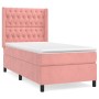 Cama box spring con colchón terciopelo rosa 90x190 cm de vidaXL, Camas y somieres - Ref: Foro24-3132836, Precio: 372,89 €, De...