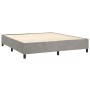 Box spring bed with light gray velvet mattress 160x200 cm by vidaXL, Beds and slatted bases - Ref: Foro24-3132867, Price: 620...