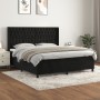 Cama box spring con colchón terciopelo negro 180x200 cm de vidaXL, Camas y somieres - Ref: Foro24-3132875, Precio: 684,64 €, ...