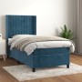 Box spring bed with dark blue velvet mattress 100x200 cm by vidaXL, Beds and slatted bases - Ref: Foro24-3132787, Price: 387,...