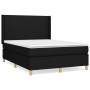 Cama box spring con colchón tela negro 140x200 cm de vidaXL, Camas y somieres - Ref: Foro24-3131835, Precio: 528,49 €, Descue...