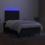 Box spring bed with LED mattress black fabric 120x200 cm by vidaXL, Beds and slatted bases - Ref: Foro24-3135103, Price: 421,...