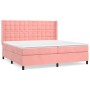 Box spring bed with pink velvet mattress 200x200 cm by vidaXL, Beds and slatted bases - Ref: Foro24-3132944, Price: 652,37 €,...