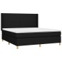 Box spring bed with black fabric mattress 180x200 cm by vidaXL, Beds and slatted bases - Ref: Foro24-3131851, Price: 653,80 €...