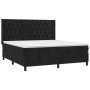 Box spring bed with black velvet mattress 160x200 cm by vidaXL, Beds and slatted bases - Ref: Foro24-3132869, Price: 595,99 €...