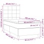 Boxspringbettmatratze und LED-Leuchten aus schwarzem Stoff 80x200 cm von vidaXL, Betten und Lattenroste - Ref: Foro24-3134831...