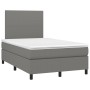 Box spring bed with mattress and LED dark gray fabric 120x200 cm by vidaXL, Beds and slatted bases - Ref: Foro24-3134702, Pri...