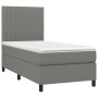 Box spring bed mattress and LED lights dark gray fabric 90x200 cm by vidaXL, Beds and slatted bases - Ref: Foro24-3135006, Pr...