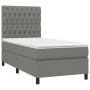 Box spring bed mattress and LED lights dark gray fabric 90x200 cm by vidaXL, Beds and slatted bases - Ref: Foro24-3135086, Pr...