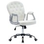 Silla de oficina giratoria de cuero sintético blanco de vidaXL, Sillas de oficina - Ref: Foro24-289362, Precio: 137,99 €, Des...