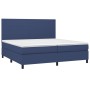 Cama box spring colchón y luces LED tela azul 200x200 cm de vidaXL, Camas y somieres - Ref: Foro24-3134747, Precio: 698,98 €,...