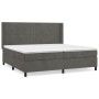 Cama box spring con colchón terciopelo gris oscuro 200x200 cm de vidaXL, Camas y somieres - Ref: Foro24-3132640, Precio: 649,...