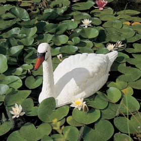 Ubbink Weißer Schwan aus Kunststoff für den Gartenteich von Ubbink, Rasenschmuck und Gartenskulpturen - Ref: Foro24-401363, P...